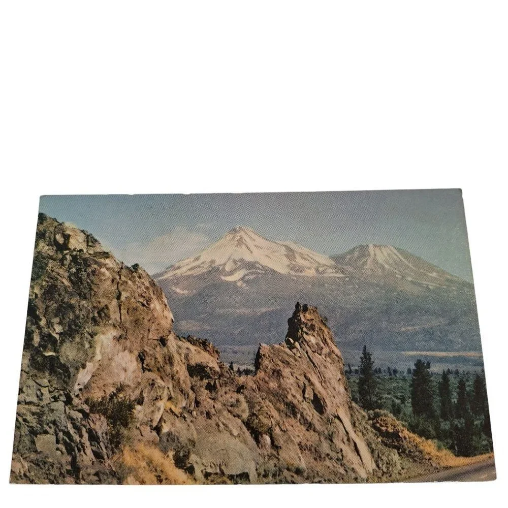 Mount Shasta California Chrome Postcard Unposted